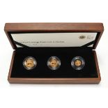 Three Coin Set 2012 (Sovereign, Half Sovereign & Quarter Sovereign) Proof FDC boxed as issued
