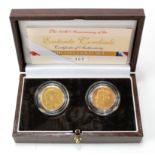 Entente Cordial 100th Anniversary Two-Coin Gold Set comprising Sovereign 1904 GVF and France 20