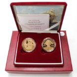 Two Coin Crown set 2005 "Nelson & Trafalgar" Proof FDC boxed as issued