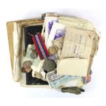 WW2 group with soldiers service and pay book, good selection of documents, War Medal etc, to