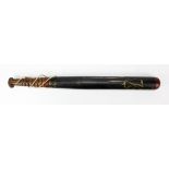 Police Truncheon (wooden) - (V.R.) Victorian, No. 22 (shows some damage).