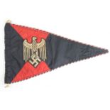 German Panzer Nazi era Pennant, no moth, just service wear