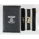 German Nazi Iron Cross Spange 2nd class L/54 maker marked (one tab) in fitted case and with