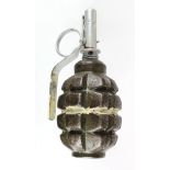 Russian WW2 F-1 pineapple hand grenade, deactivated.