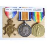 1915 Star Trio to 2846 Pte J Shepherd R.Highrs. (3)