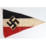 German NSDAP Pennant, no moth, just service wear