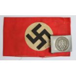 German Hitler Youth Nazi era belt buckle, fittings ok, plus armband