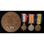 1915 Star Trio and Death Plaque to 25599 Gnr Edward Ive 2/86th Heavy Bty, RGA. Died Persian Gulf 1/