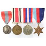 Medals including boxed late issue 1939-45 Star and War Medals to A G Boughan, vendor states possibly