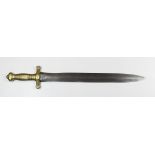 French Gladius Sword, cross guard numbered '167', blade maker stamped "Talabote 1832 Paris". No
