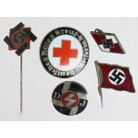 German Nazi badges, inc Hitler Youth. (5)