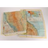 RAF WW2 Pilots silk escape maps, Burma and Siam. (2)