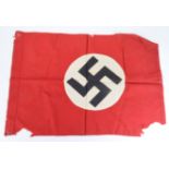 German Nazi Party / NSDAP Flag, damaged, does not fluoresce under ultraviolet. (approx 71 x 48cm)