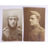 RFC / Brooklands interest - postcard sized photos of the same chap "Walt", one Brooklands 1915,