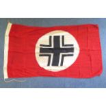 German Vehicle Recognition Nazi era flag 5x3 feet approx, no moth, just service wear