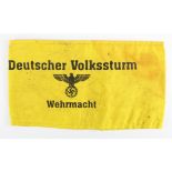 German Nazi (Deutscher Volkssturm Wehrmacht) arm band.