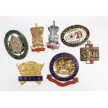 Badges - Military related - comprising 4x British Old Comrades badges & 3x British made S.P.K.