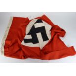 German Nazi NSDAP Party Flag, maker stamped 'Sturmabteilung Hamburg 1942. RZM M7/27'. (approx 35"