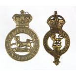 Badges Glengarry type inc 1st Bn Volunteer Regt Hampshire Regt. (2)