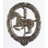 German Nazi Horse Riders Badge, maker marked