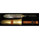 Knife - a good post WW2 Divers Knife by Sibe Gorman. Blade approx 8" inches, top edge serrated,