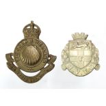 Badges Kings crown Lincoln Welland and R.V.T.C hat badge.