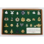 Cap badges - a scarce deluxe cased set of Rhodesian Security Forces cap badges produced by