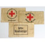 German DRK Red Cross armbands x3 Nazi, no moth, just service wear
