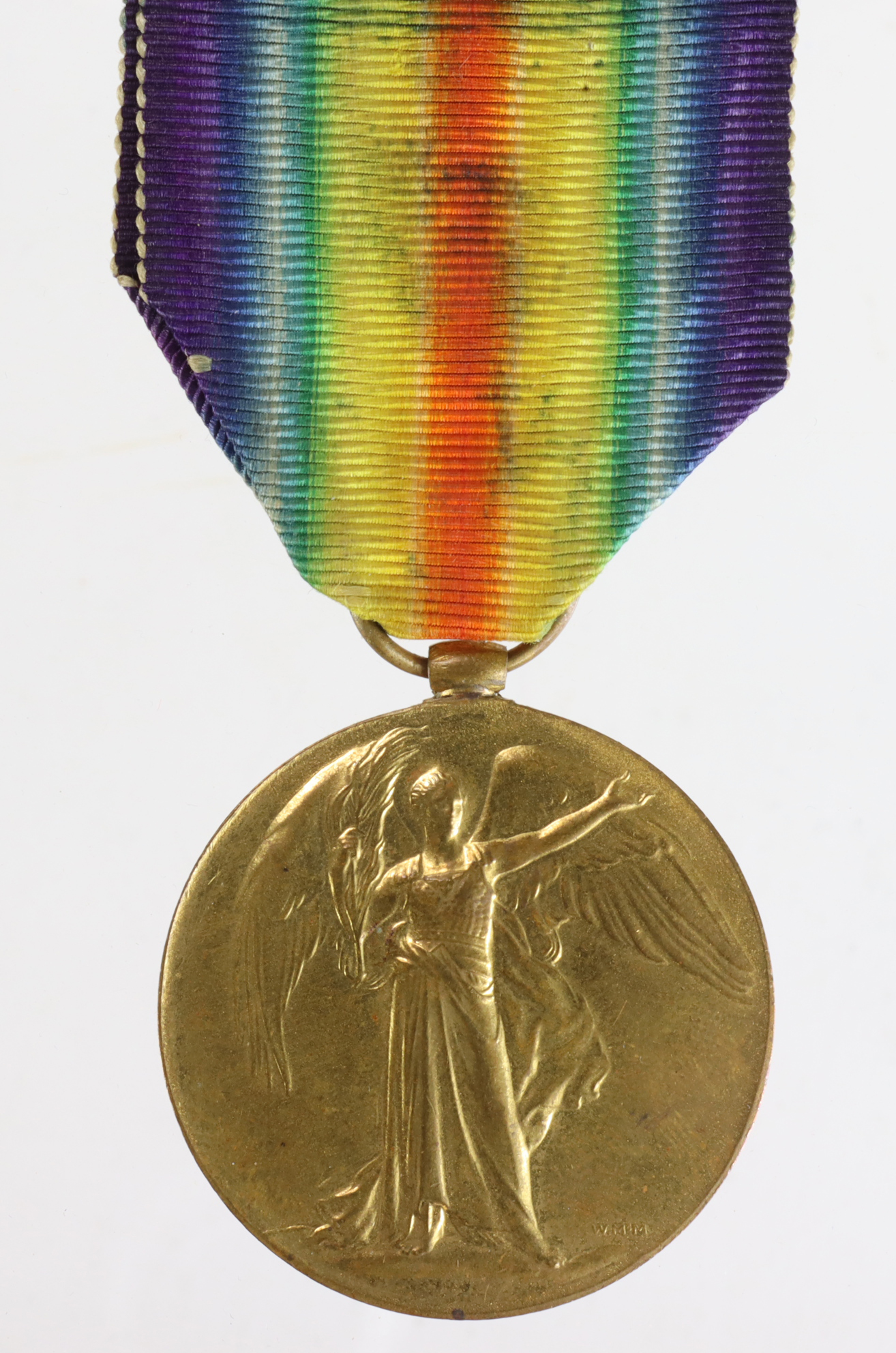 Victory Medal to B-200217 Pte W E Mott Rifle Brigade. Died of Wounds 20th August 1917 with the 7th
