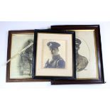 WW1 Officers framed photo Manchester Regiment with two other framed photos.
