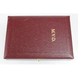 Royal Victorian Order an MVO modern case. (no medal)