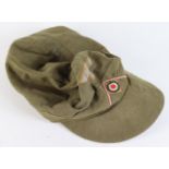 German 3rd Reich Africa Corps Enlisted Mans-NCO’s M40 Overseas Cap. Makers mark inside. Size 57.