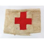 Imperial German Red Cross armband, 1916 dated with issue & maker stamps