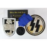 German SS 4 Year LS&GC medal plus other SS marked items