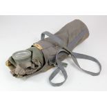 Gas mask a wartime example of a Swiss type, with original paperwork & spare lenses
