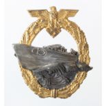 German E Boat war badge, 1st pattern unmarked.