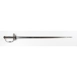 Sword 17th century continental small Rapier with 29 inch blade, shell guard, embossed knuckle
