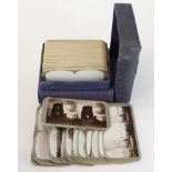 The Great War stereoscopic slides complete set 101-200, cased, by Realistic Travels, London.