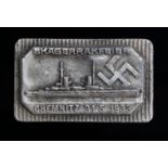 German Nazi 'Tinnie' pin badge 'Skagerrak Feier Chemnitz 31.5.1933.'. Maker marked. To commemorate