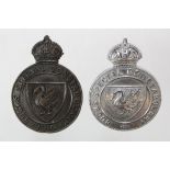 Police (2) Bucks Special Constabulary badges - white metal & bronze (both have King's crowns)