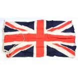 WW2 1942 dated British military flag 36 x 60 inches military marked to the lanyard.