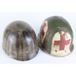 WW2 US M1 Fixed Bale Medics Helmet. Maker McCord Date coded 1942 with Firestone liner.