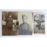 RFC WW1 original postcards/photos inc one of Sgt Edward Jones POW at Giessen No 2014, another