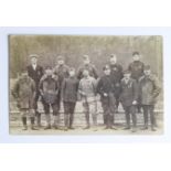 RFC / allied flyers, superb group postcard photo of Prisoners of War at Giessen Camp. Postally