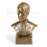 German Nazi bronze bust of Adolf Hitler, six inches tall.