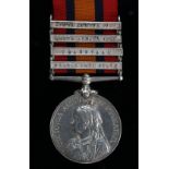 QSA with bars OFS/Tra/SA01/SA02 named to (5206 Pte L Mathieson, Rl Highrs). With copy medal roll