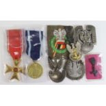 Polish medals and badges including cloth. (8)