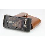 Military Eastman Kodak No. 1 camera in leather carrying case named Capt. H. Warren R.A.S.C. -