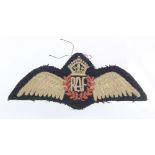 RAF WW2 Kings crown set of pilots wings.