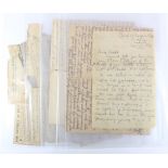 Boer War casualty letters and documents relating to the death of (?) 21973 Cpl W Budd, 14th